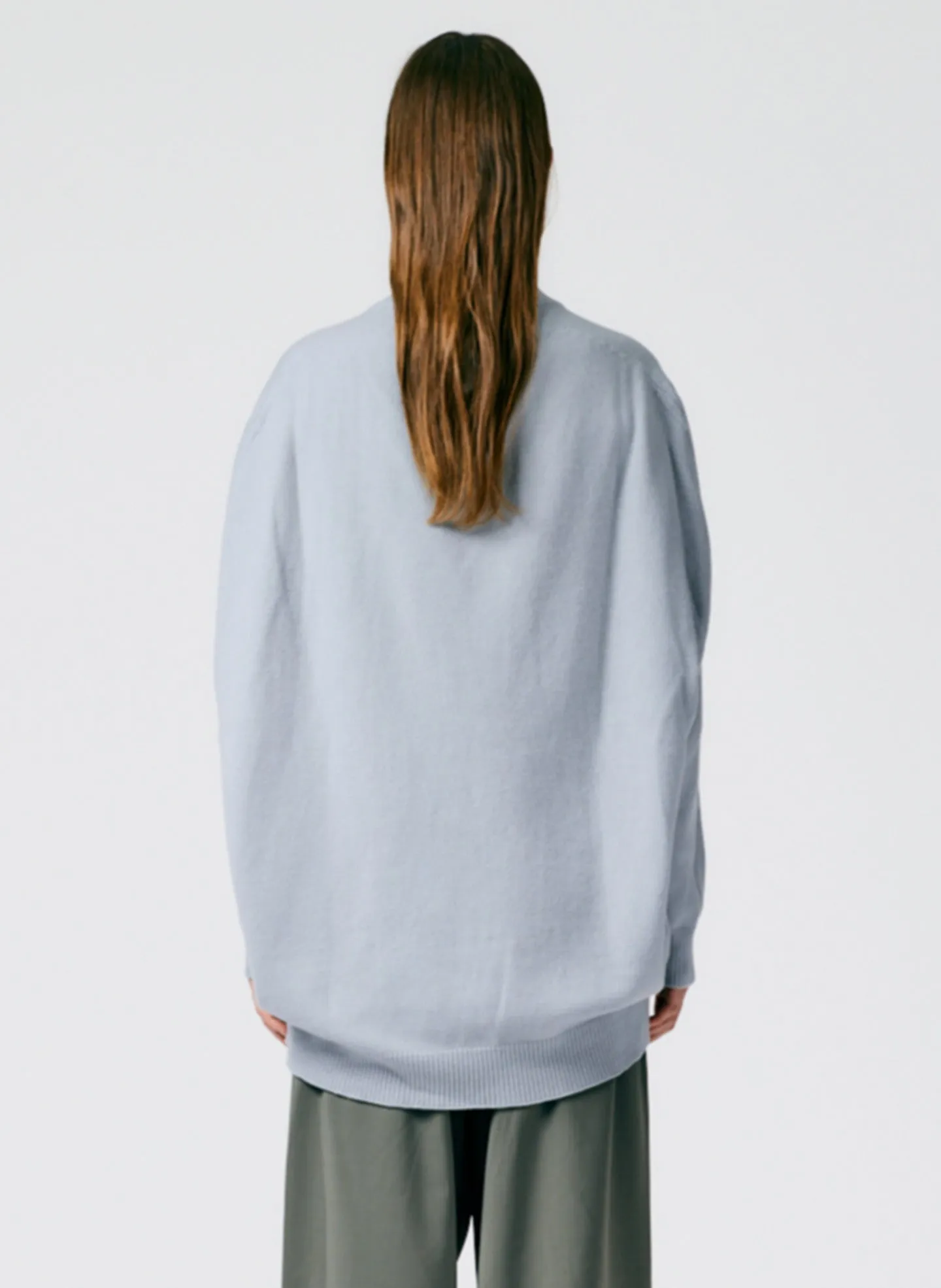 Airy Extrafine Wool Circular Origami Pullover