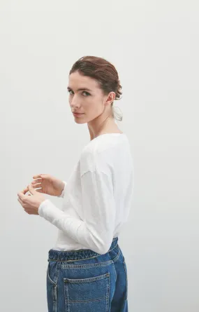 White American Vintage Sonoma Long Sleeve Henley Tee