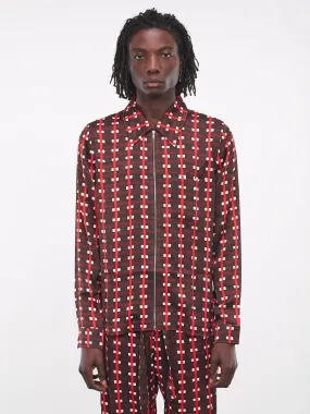 Belief Zip Shirt (SH11-VI04-3080-BROWN-RED)