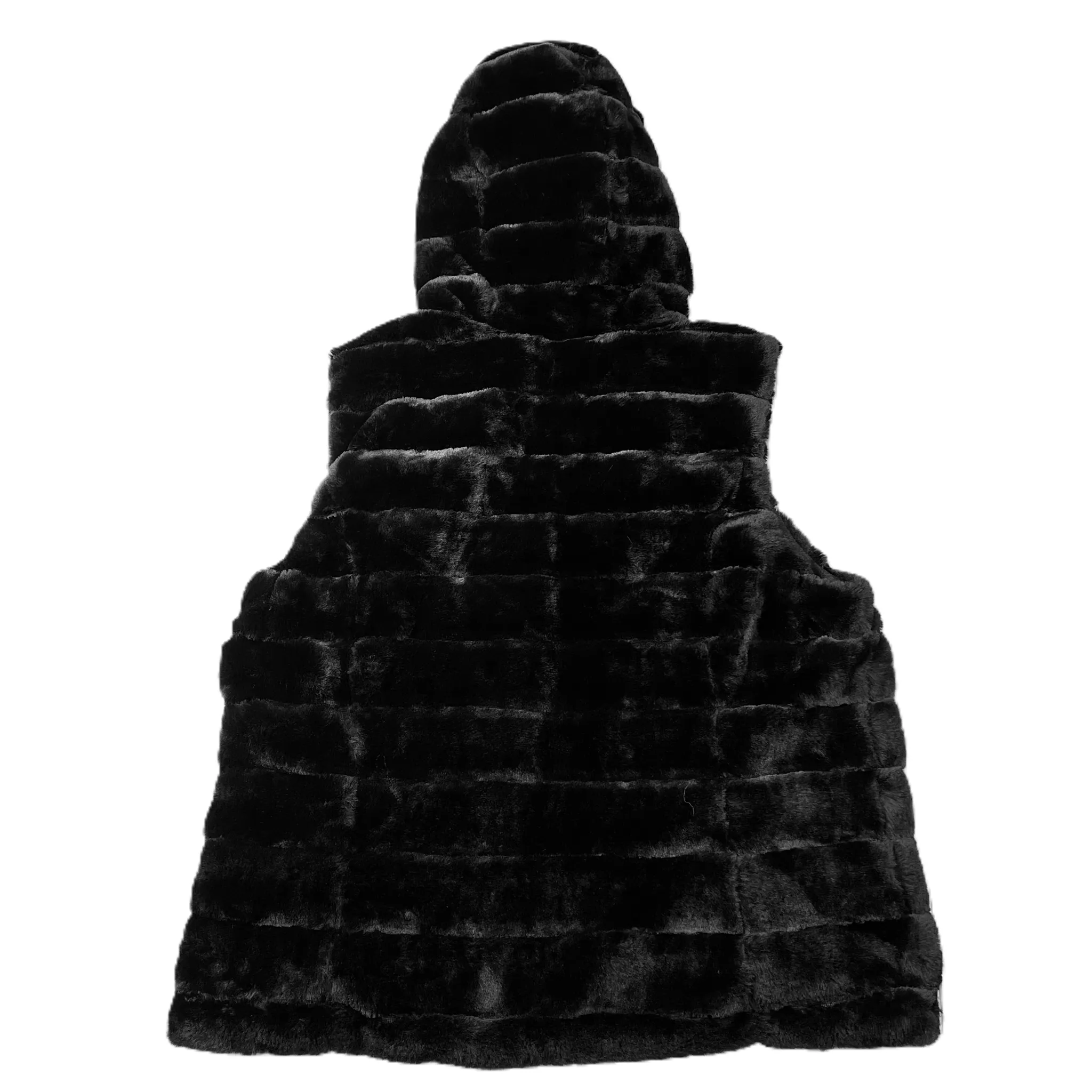 Black Vest Faux Fur & Sherpa By Be Boundless, Size: Xl