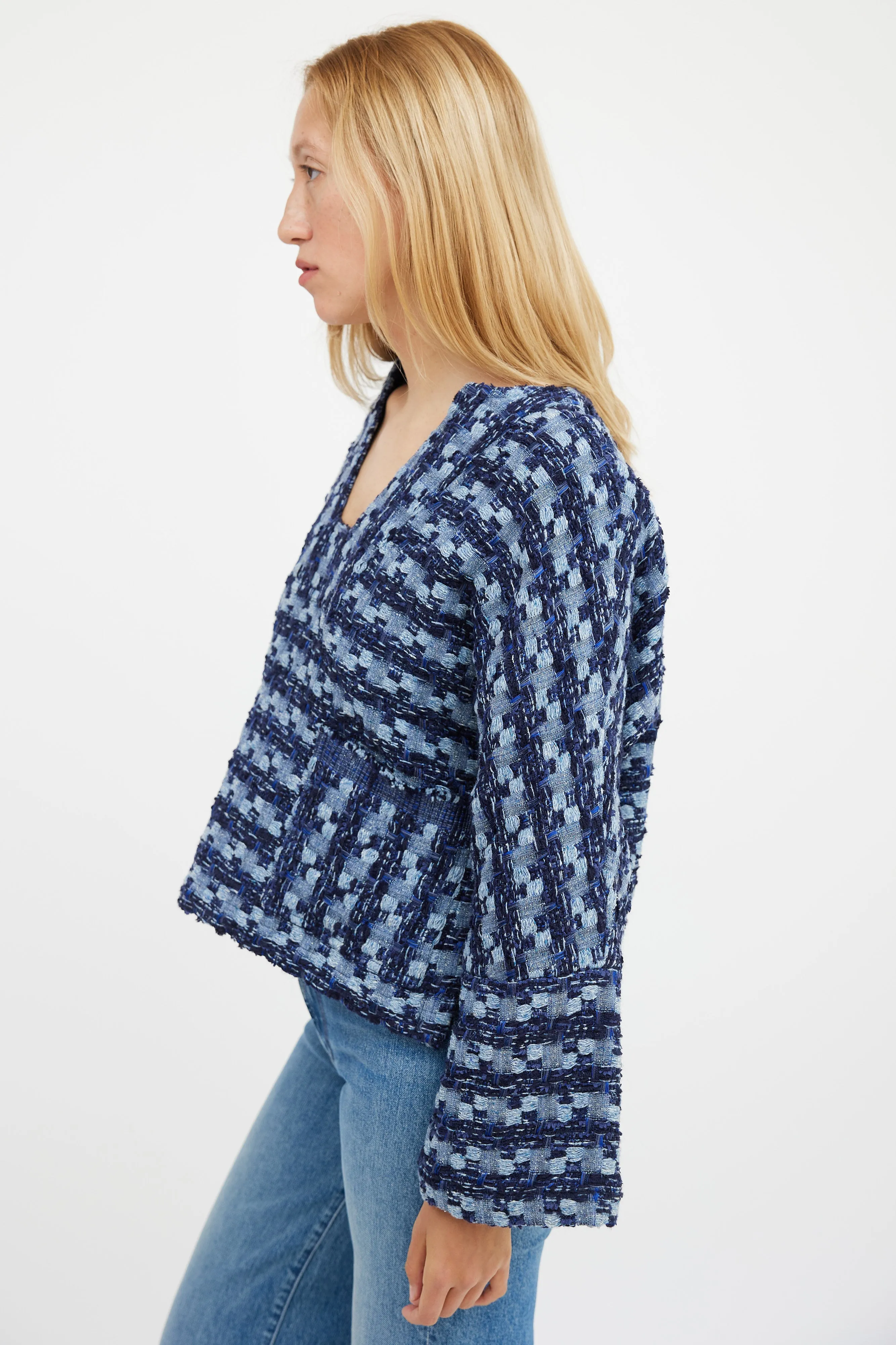Blue Patchwork Surf Pullover