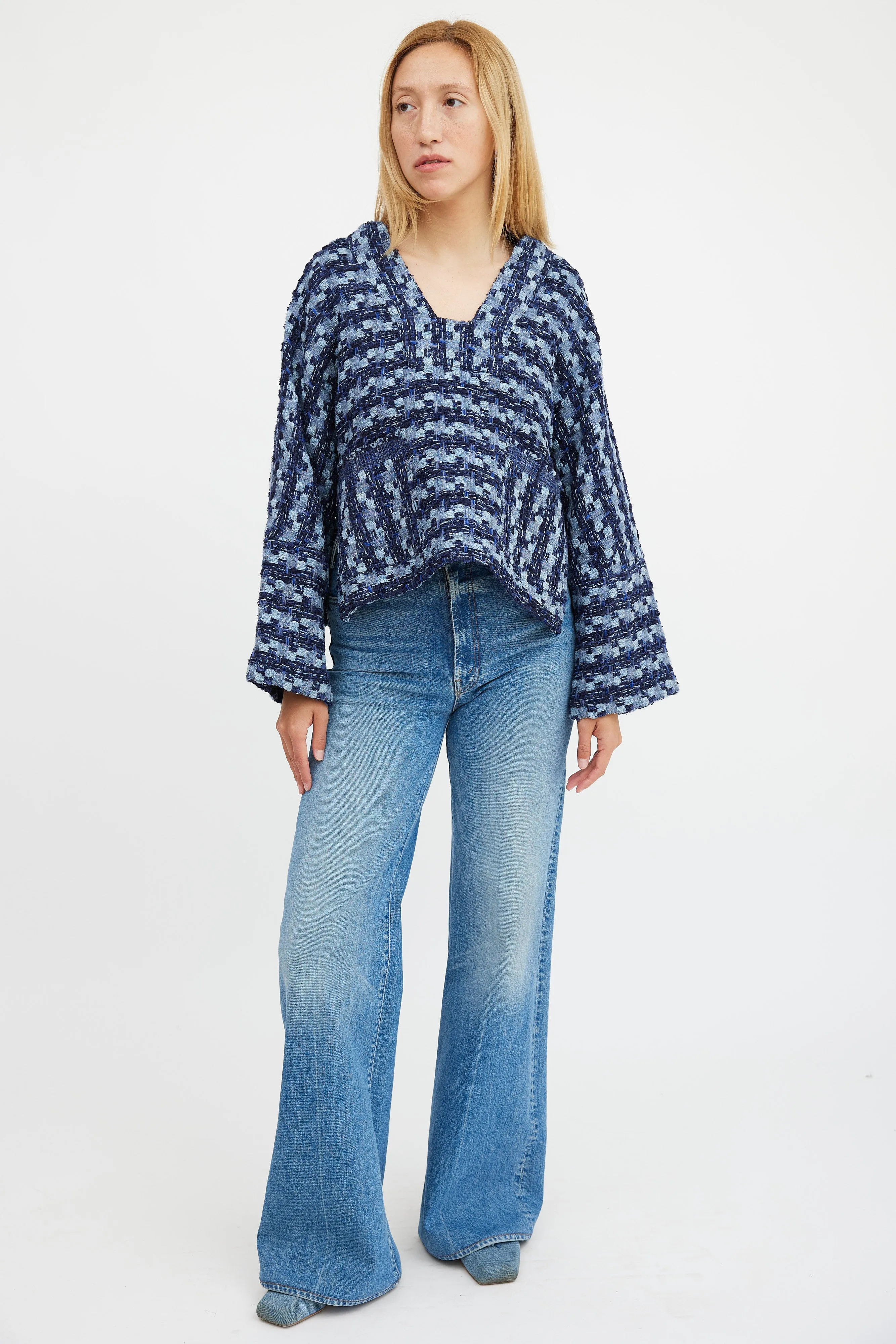 Blue Patchwork Surf Pullover