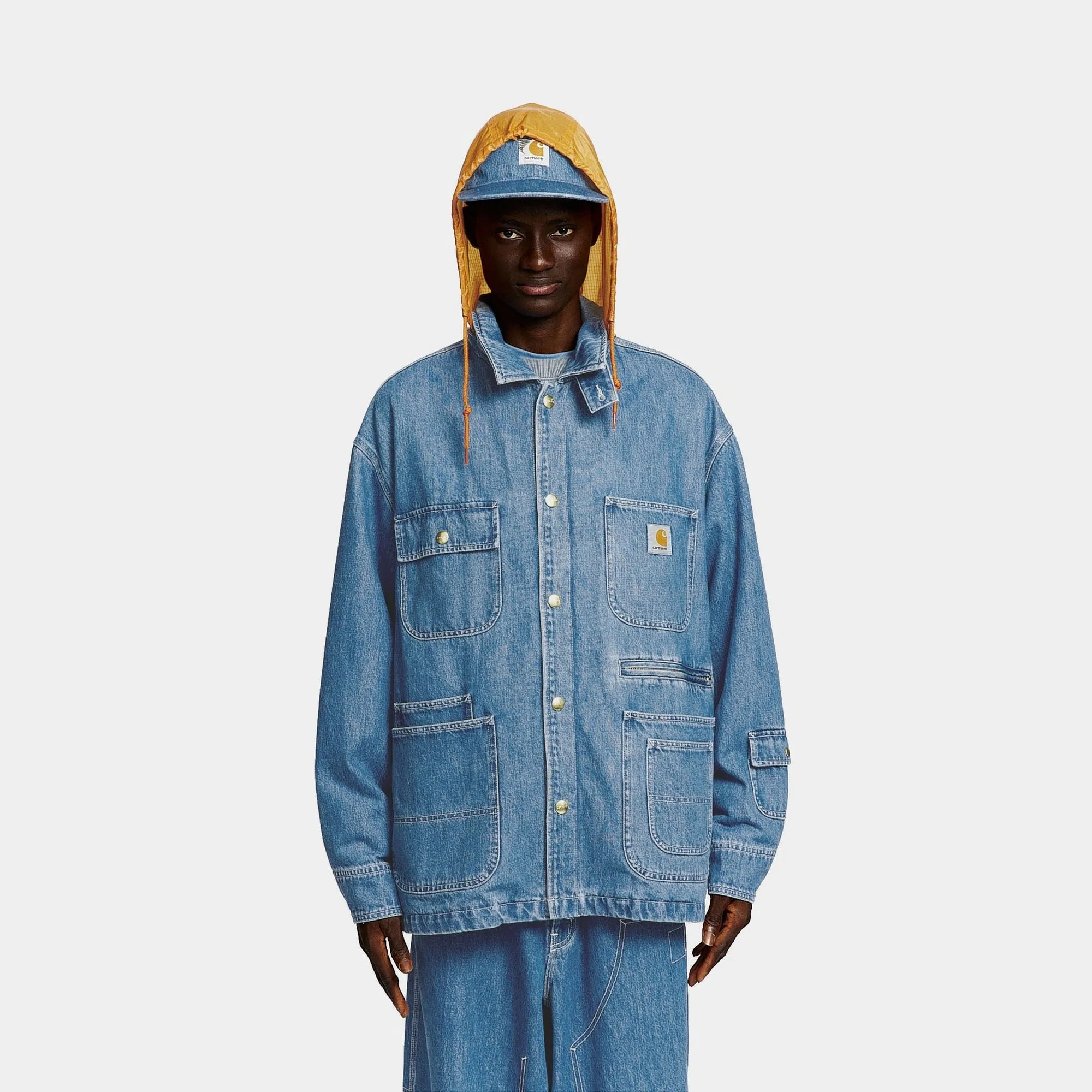 Carhartt WIP x INVINCIBLE Denim Chore Coat Max | Blue (stone washed)