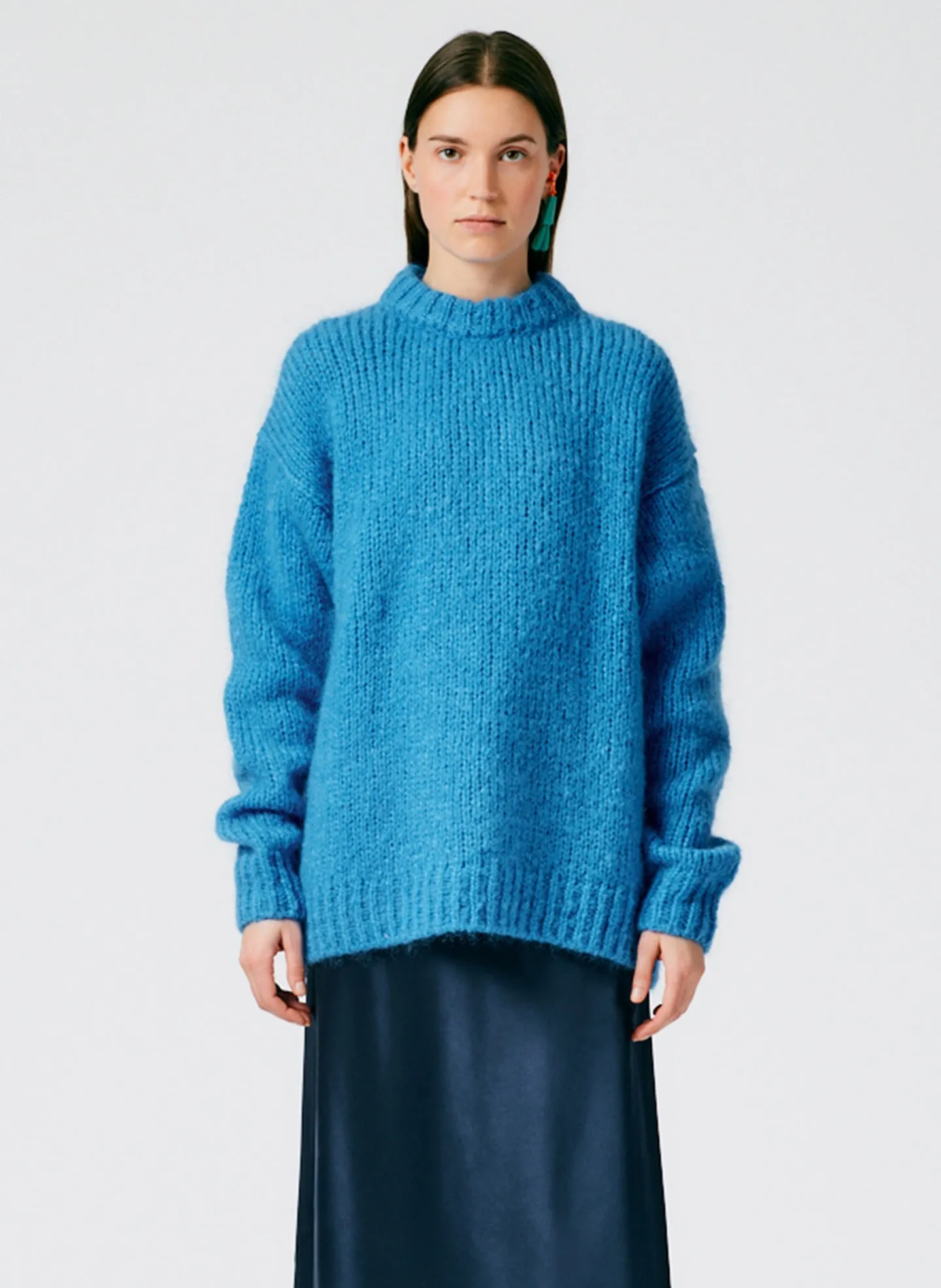 Claude Mohair Crewneck Easy Pullover