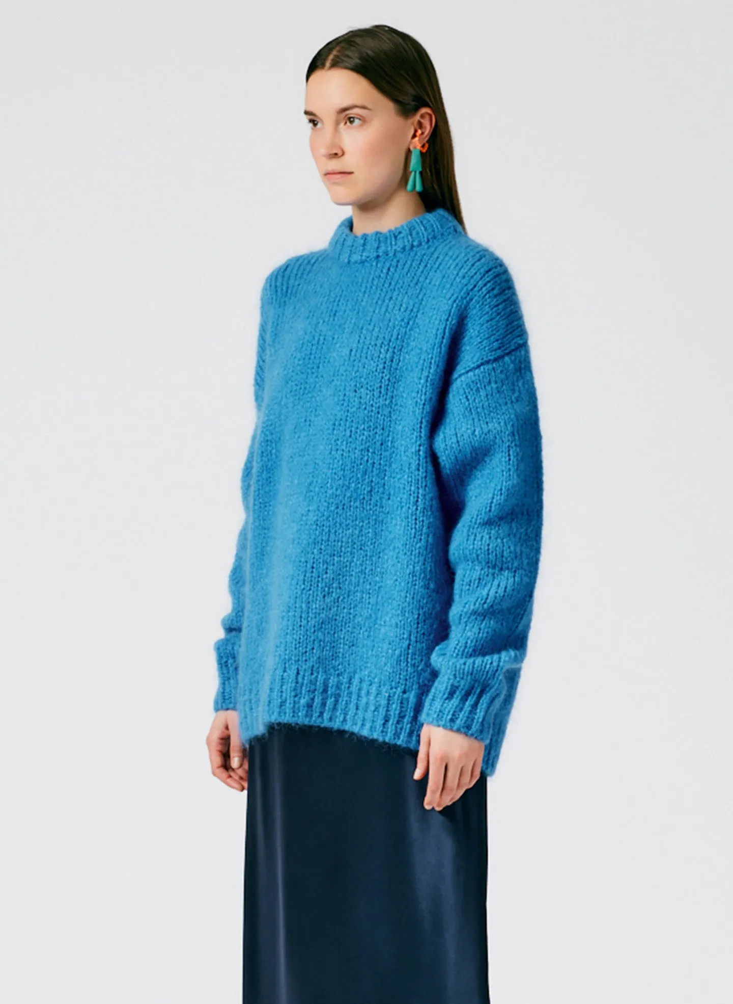 Claude Mohair Crewneck Easy Pullover