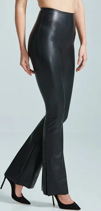 Commando High-Waisted Faux Leather Flared Leggings