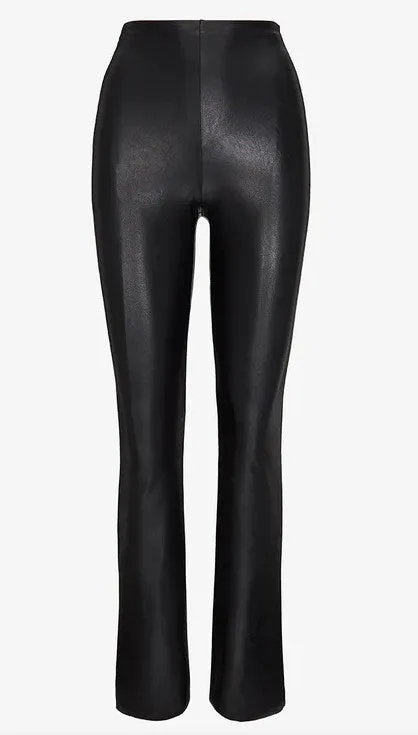 Commando High-Waisted Faux Leather Flared Leggings
