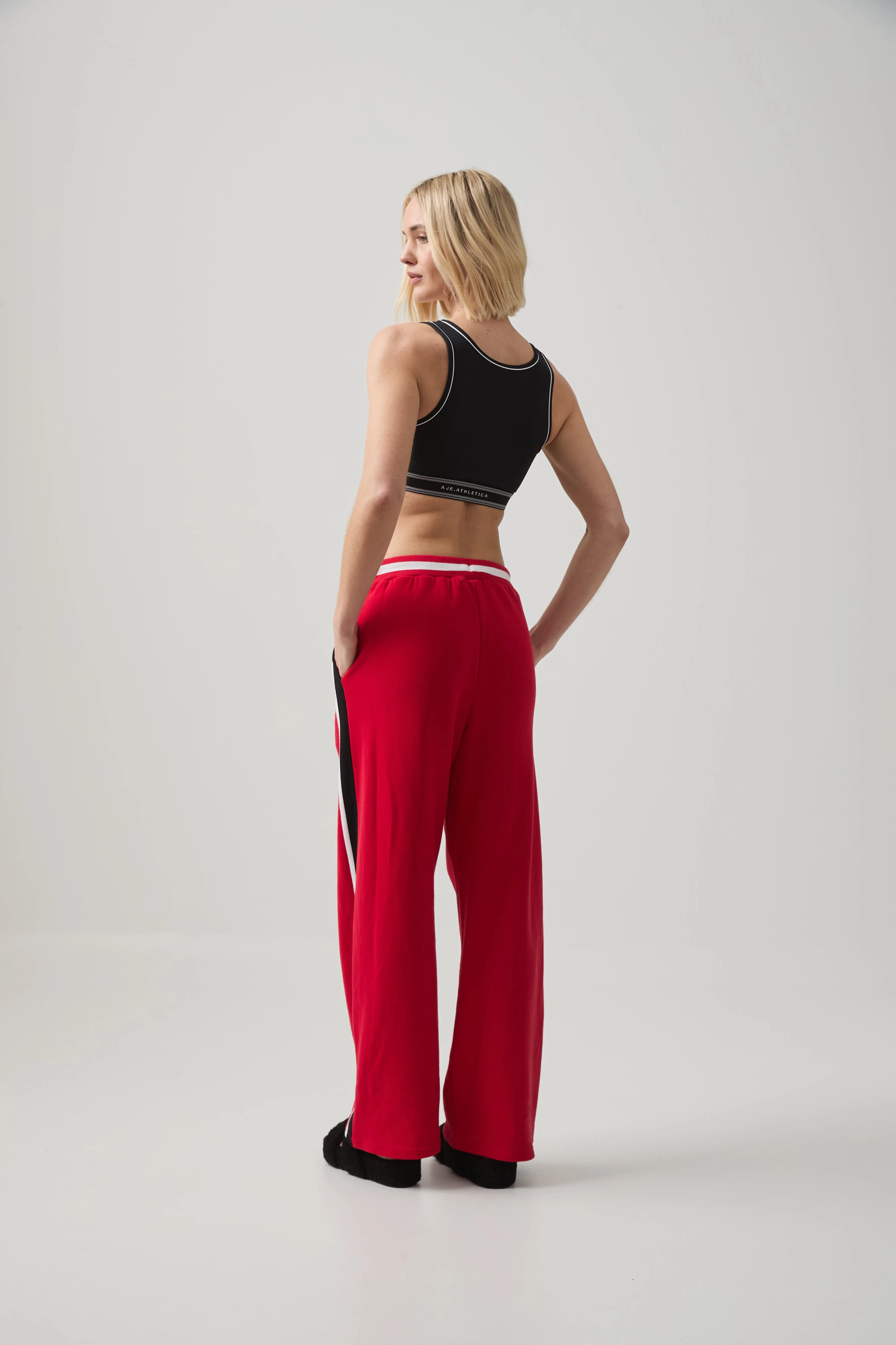 Contrast Wide Leg Trackpants 506