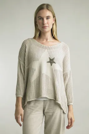 Crochet Knit Star Top
