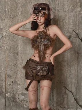 crossed vest fur