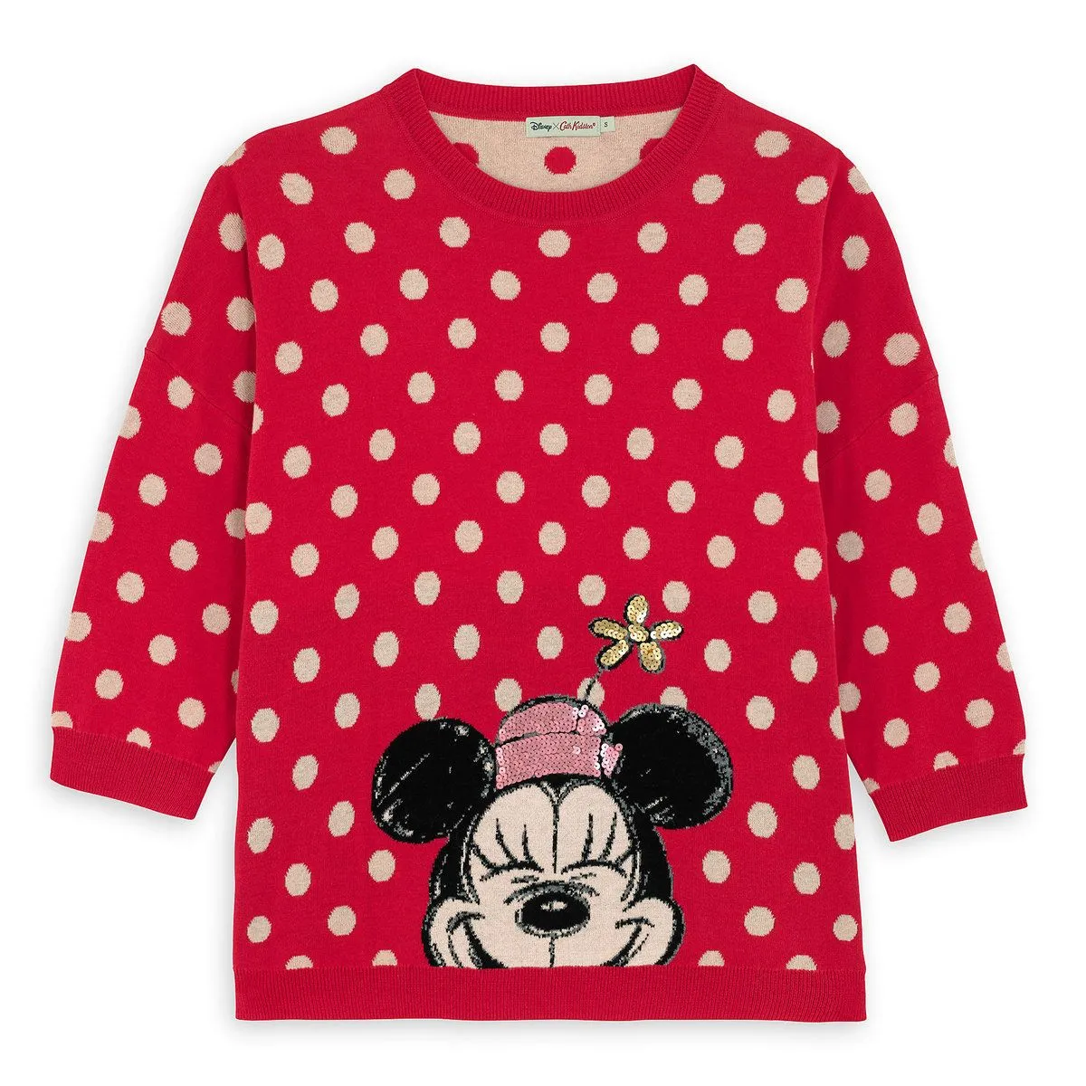 Disney Collection x Cath Kidston Button Spot  Minnie Mouse Polka Dot Jumper Sweater