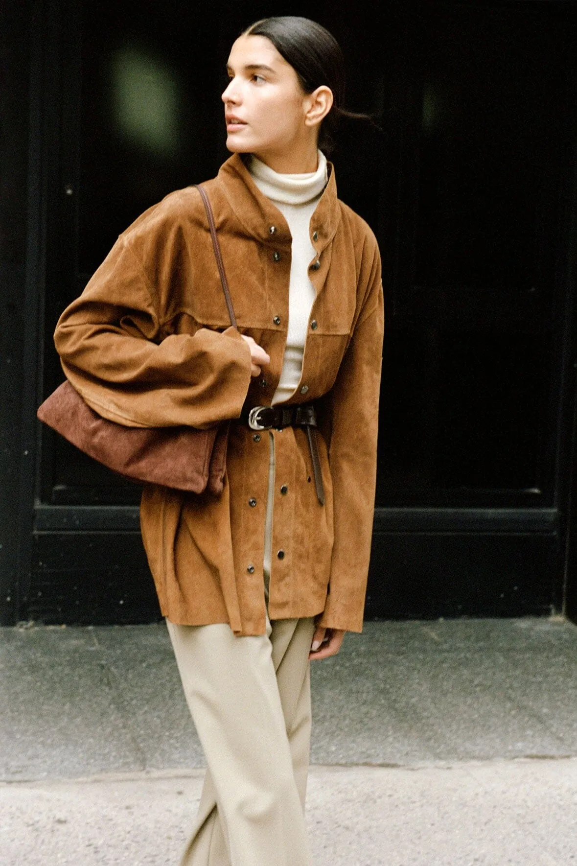 FOUNDATION JACKET | TAN SUEDE