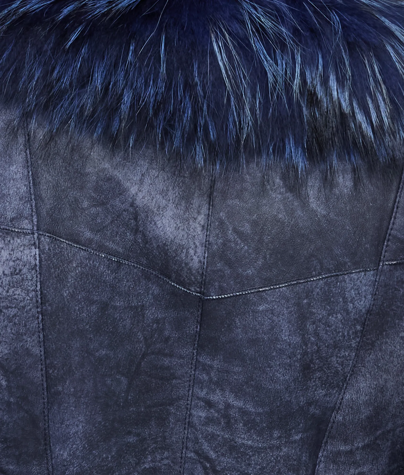 Fox Fur Vest :: Navy