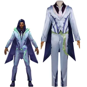 Game League Of Legends LOL Crystal Rose Akshan Cosplay Costume Halloween Costume