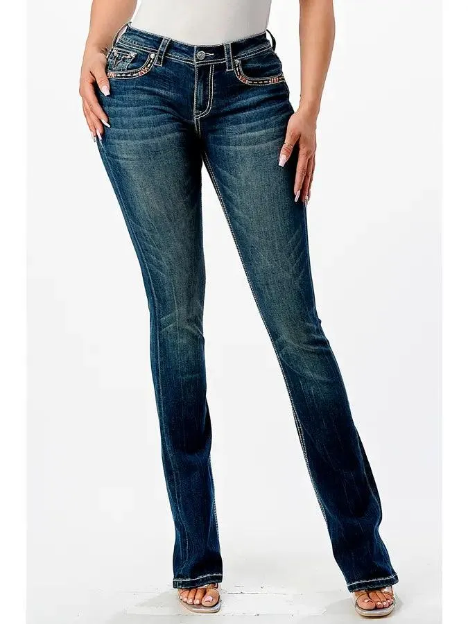 Grace in LA Bullhead Easy Bootcut Jeans 36