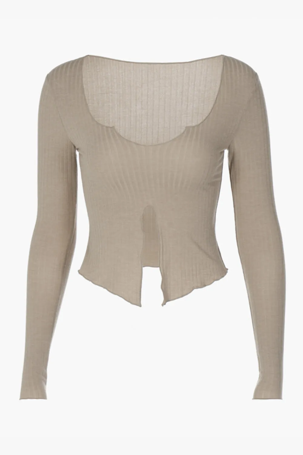 Grunge Fairy Long Sleeve Top Low Middle Split