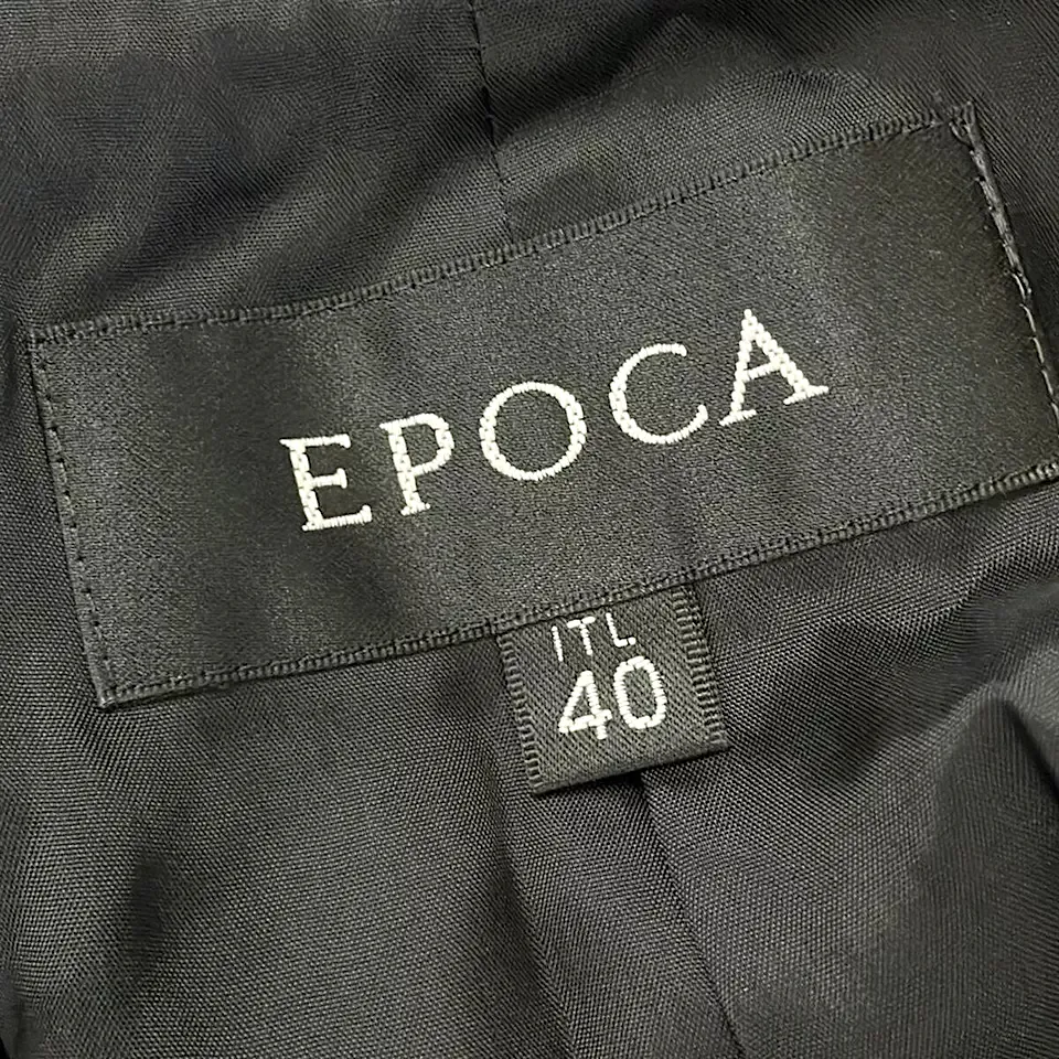 ISSEY MIYAKE JAPAN. EPOCA. Black Nyon Belted Trench Coat