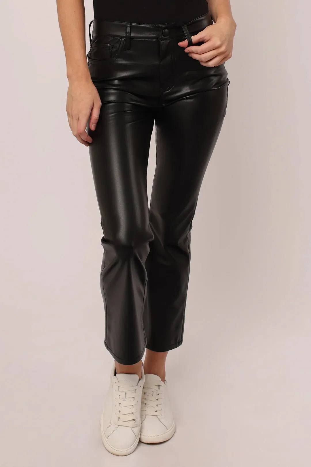 Jeanne Black Leather Pant