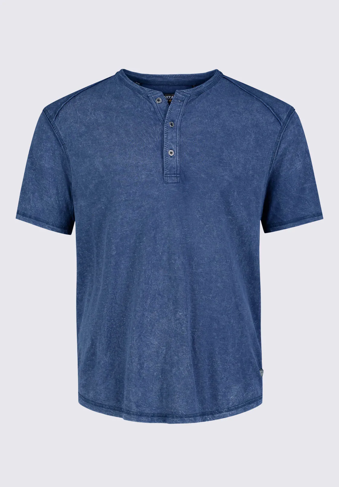 Kitte Men's Henley T-shirt in Whale Blue - BM24245