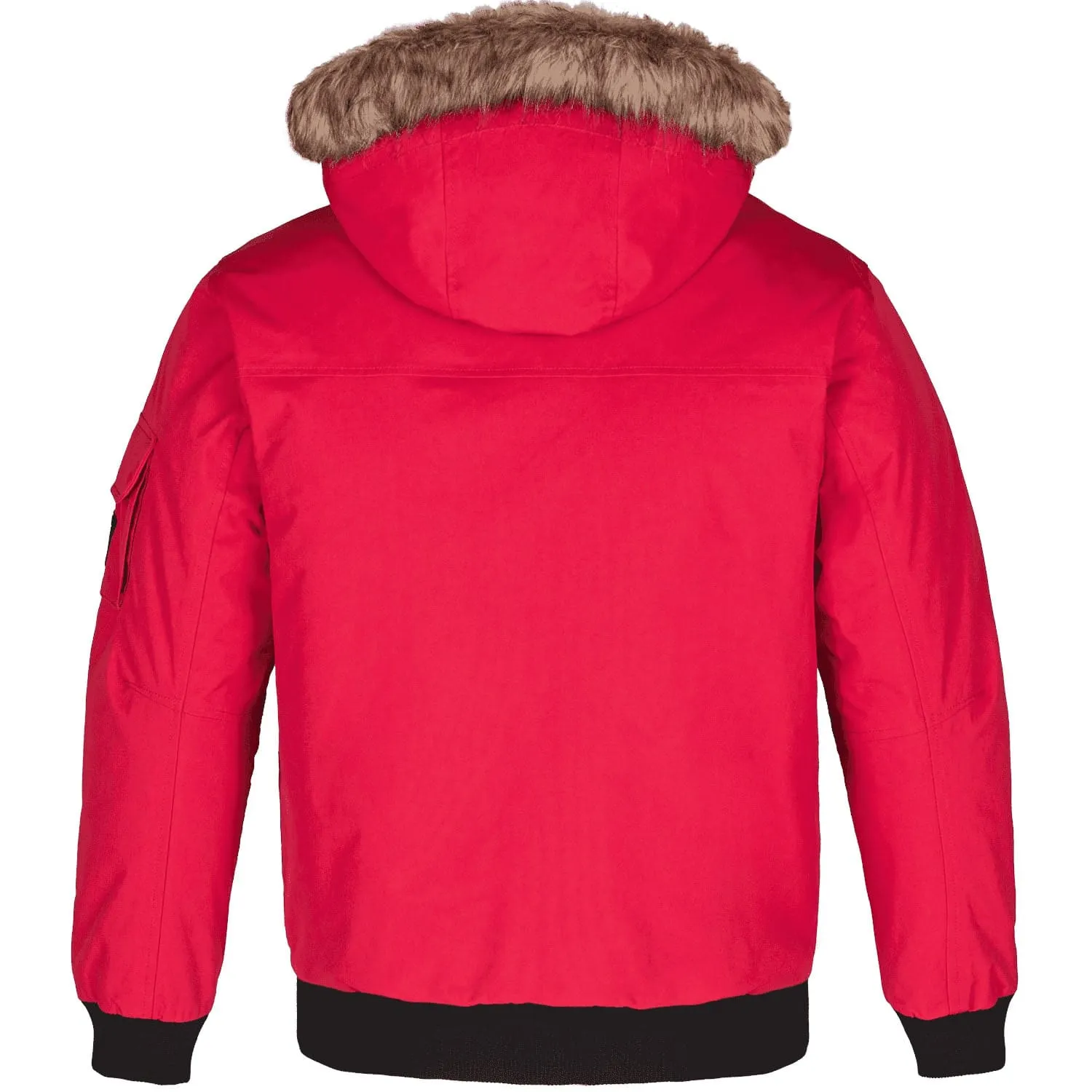 Intense Mens Heavy-Duty Bomber Jacket with Removable Hood for Cold Weather - L06075