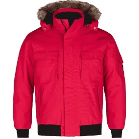 Intense Mens Heavy-Duty Bomber Jacket with Removable Hood for Cold Weather - L06075