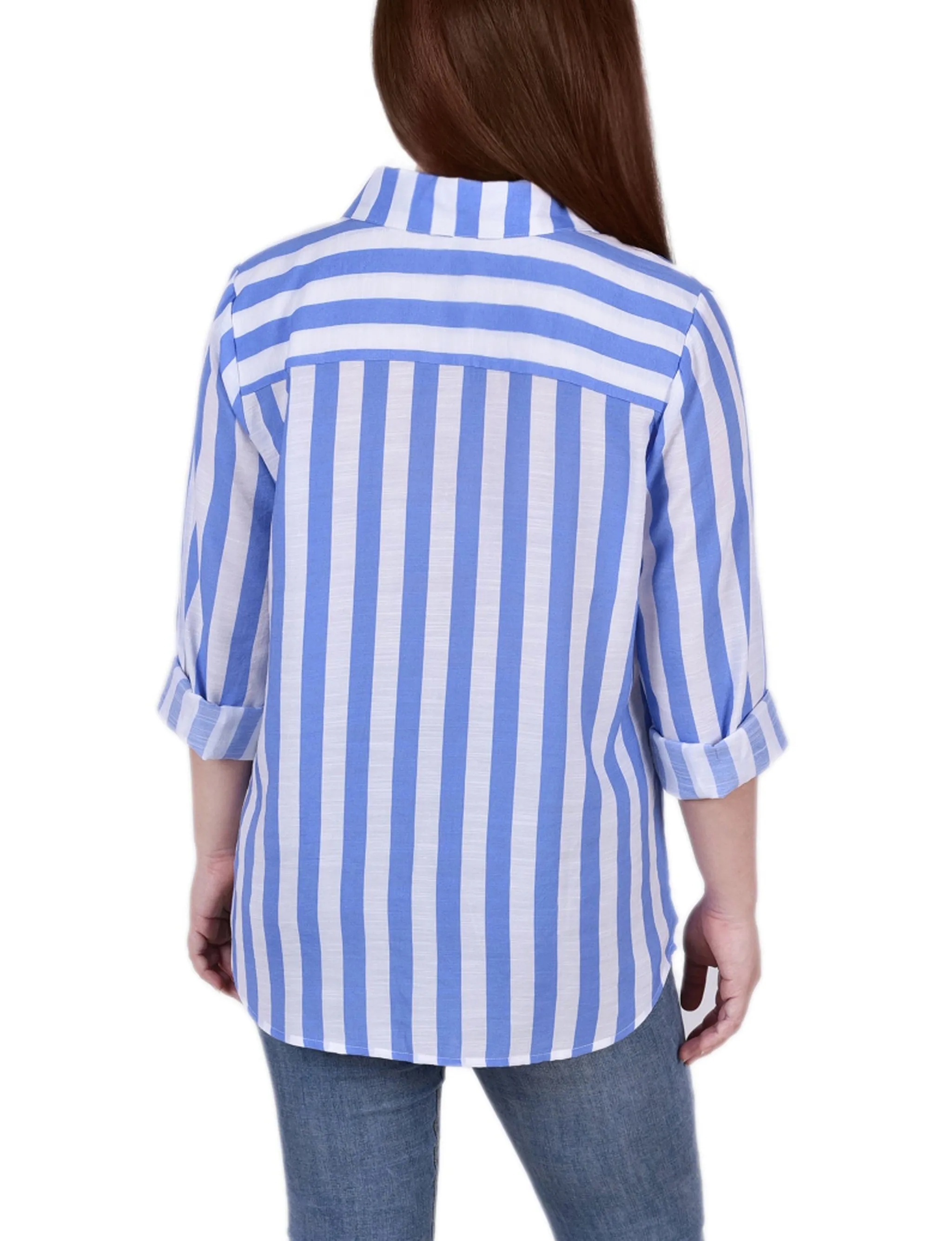 Long Sleeve Striped Blouse
