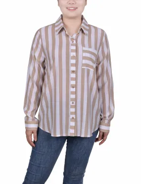 Long Sleeve Striped Blouse