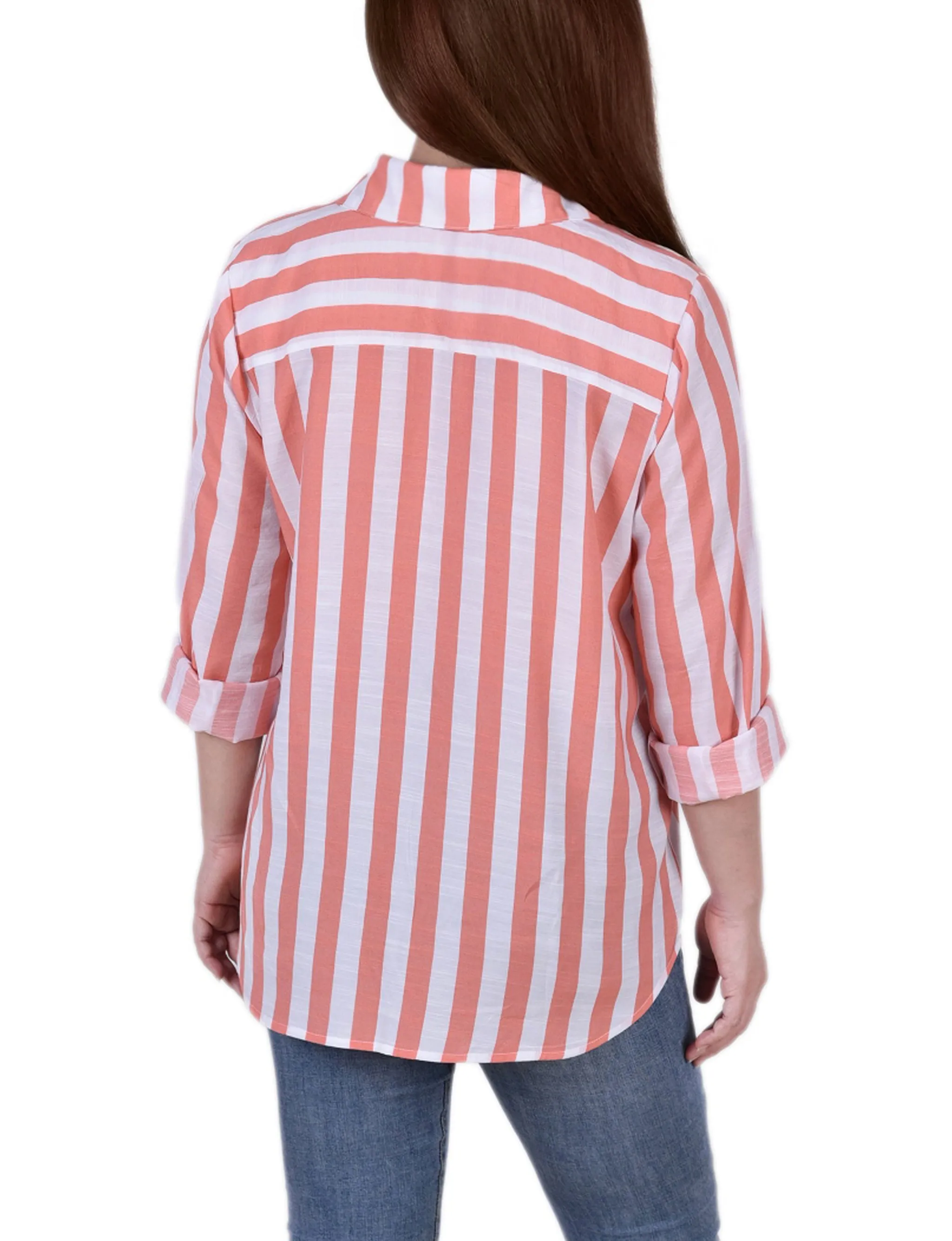 Long Sleeve Striped Blouse