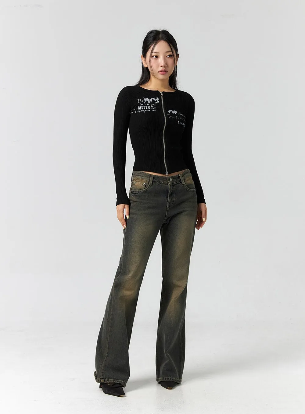 Low Rise Bootcut Jeans CS303