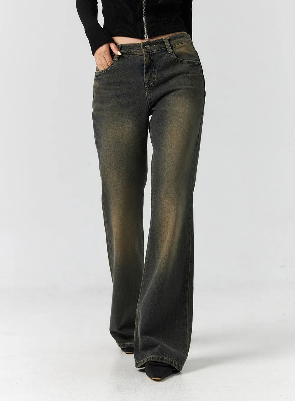 Low Rise Bootcut Jeans CS303