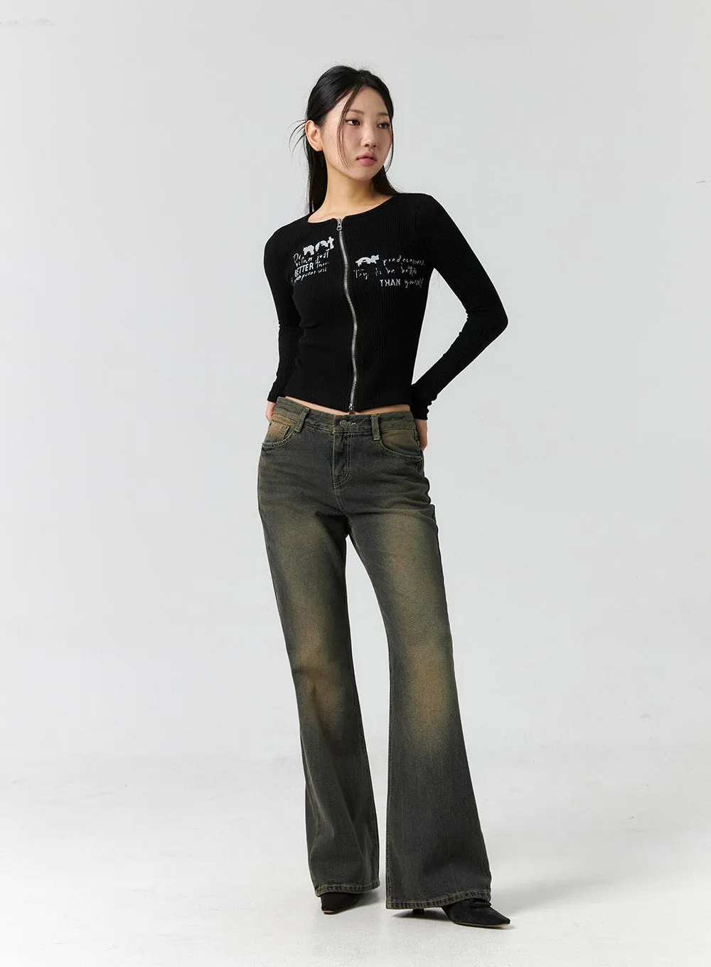 Low Rise Bootcut Jeans CS303