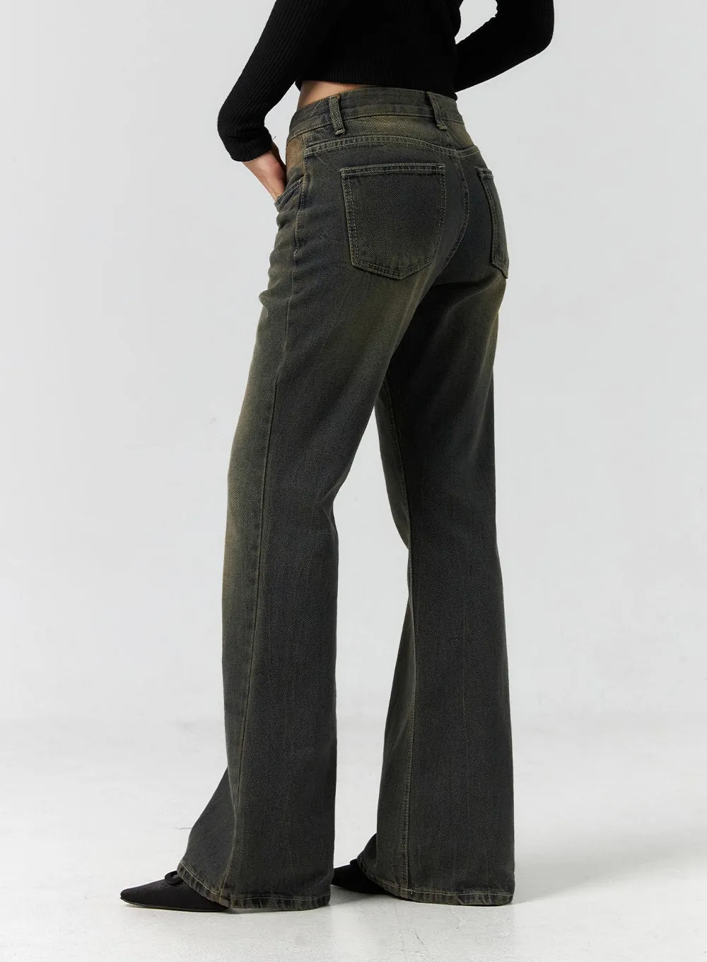 Low Rise Bootcut Jeans CS303