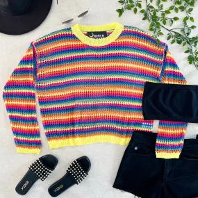 Mandi Crochet Sweater - Stripe