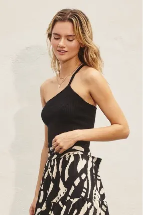 Mariah One Shoulder Knit Tank