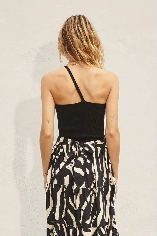 Mariah One Shoulder Knit Tank