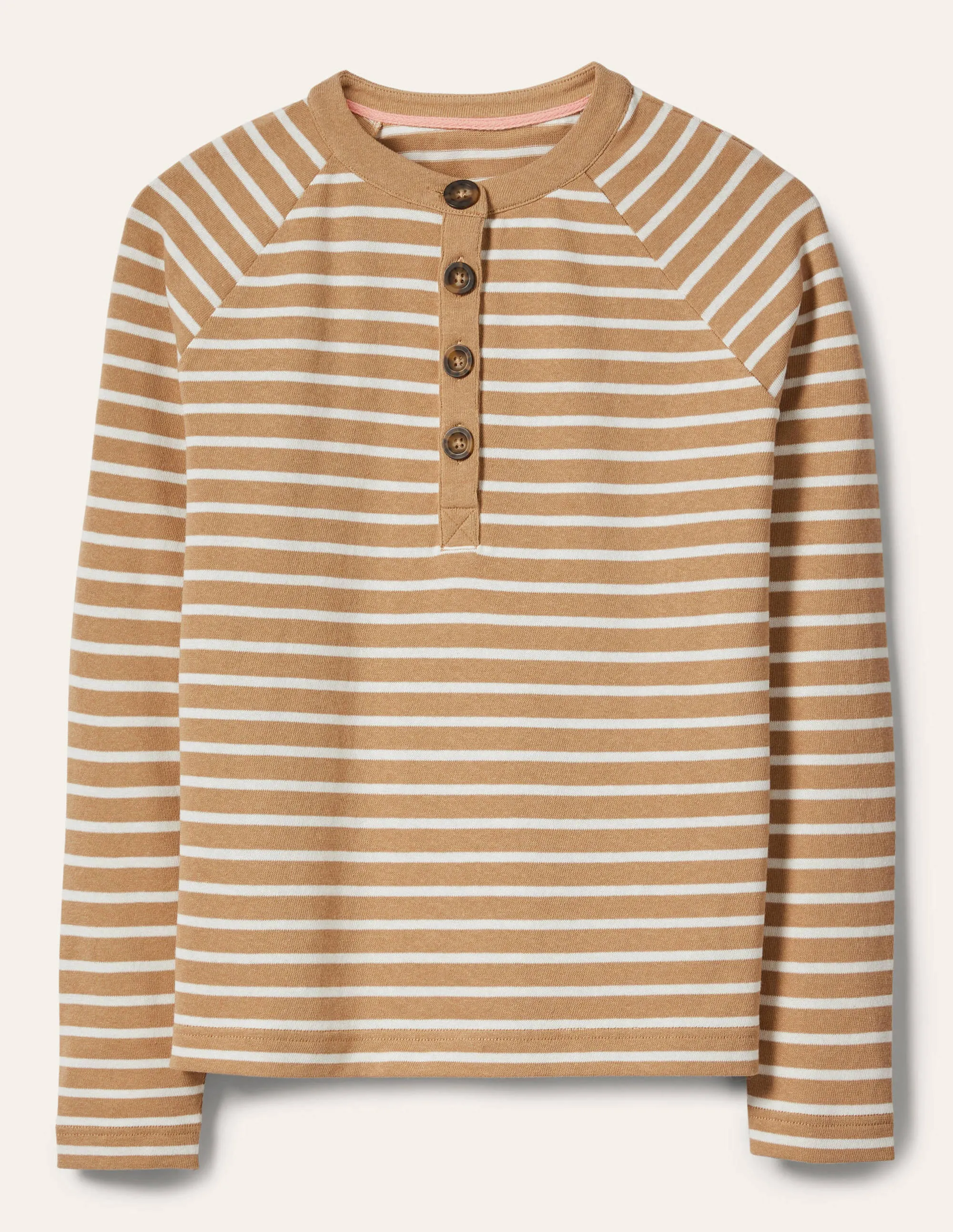 Mariner Henley Top-Camel/Ivory