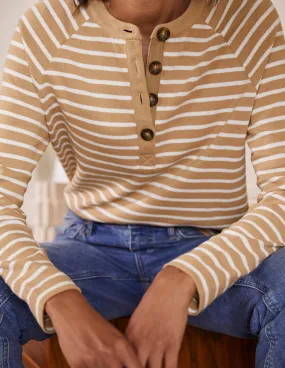 Mariner Henley Top-Camel/Ivory