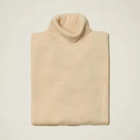 Mens Stylish Stone-Colored Turtleneck Sweater - Cozy & Trendy Fashion Staple