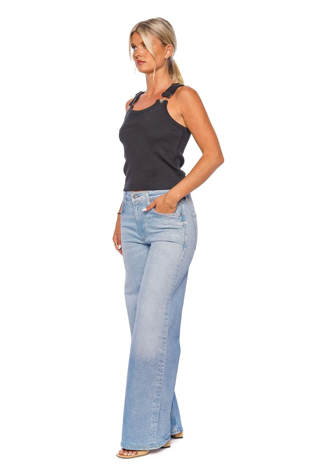 Mississippi Black Buckle Ribbed Tank