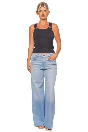 Mississippi Black Buckle Ribbed Tank