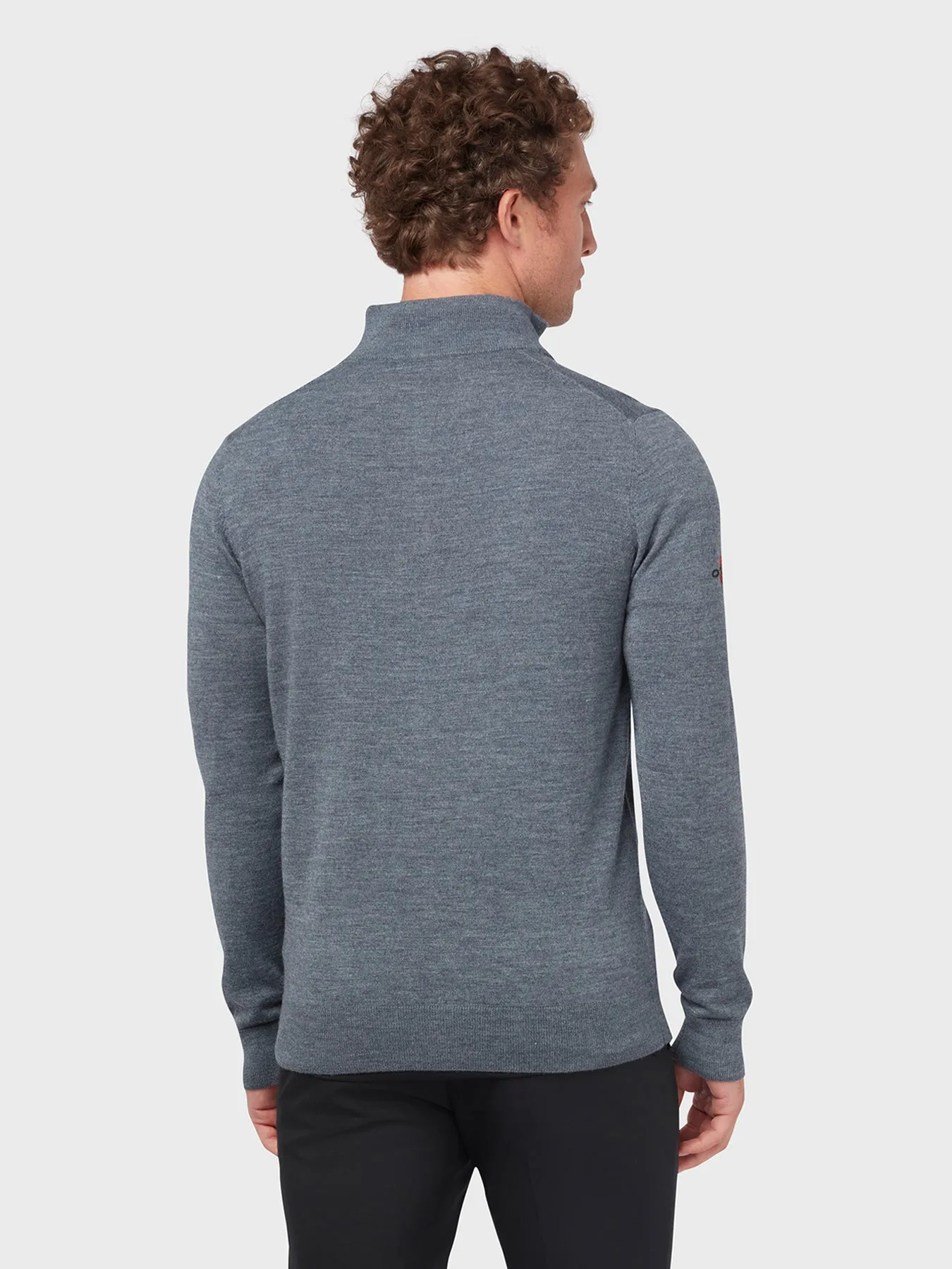 Odyssey Quarter Zip Sweater In Steel Heather