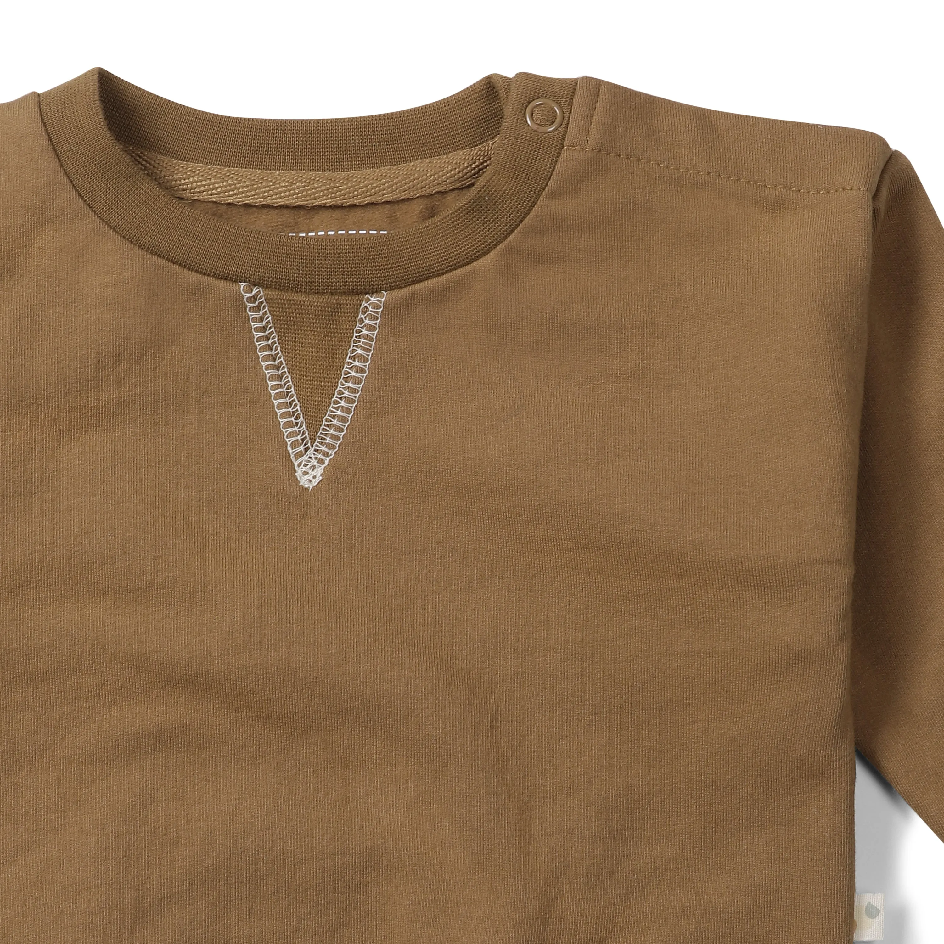 Organic Kids Sweatshirt - Walnut Solid