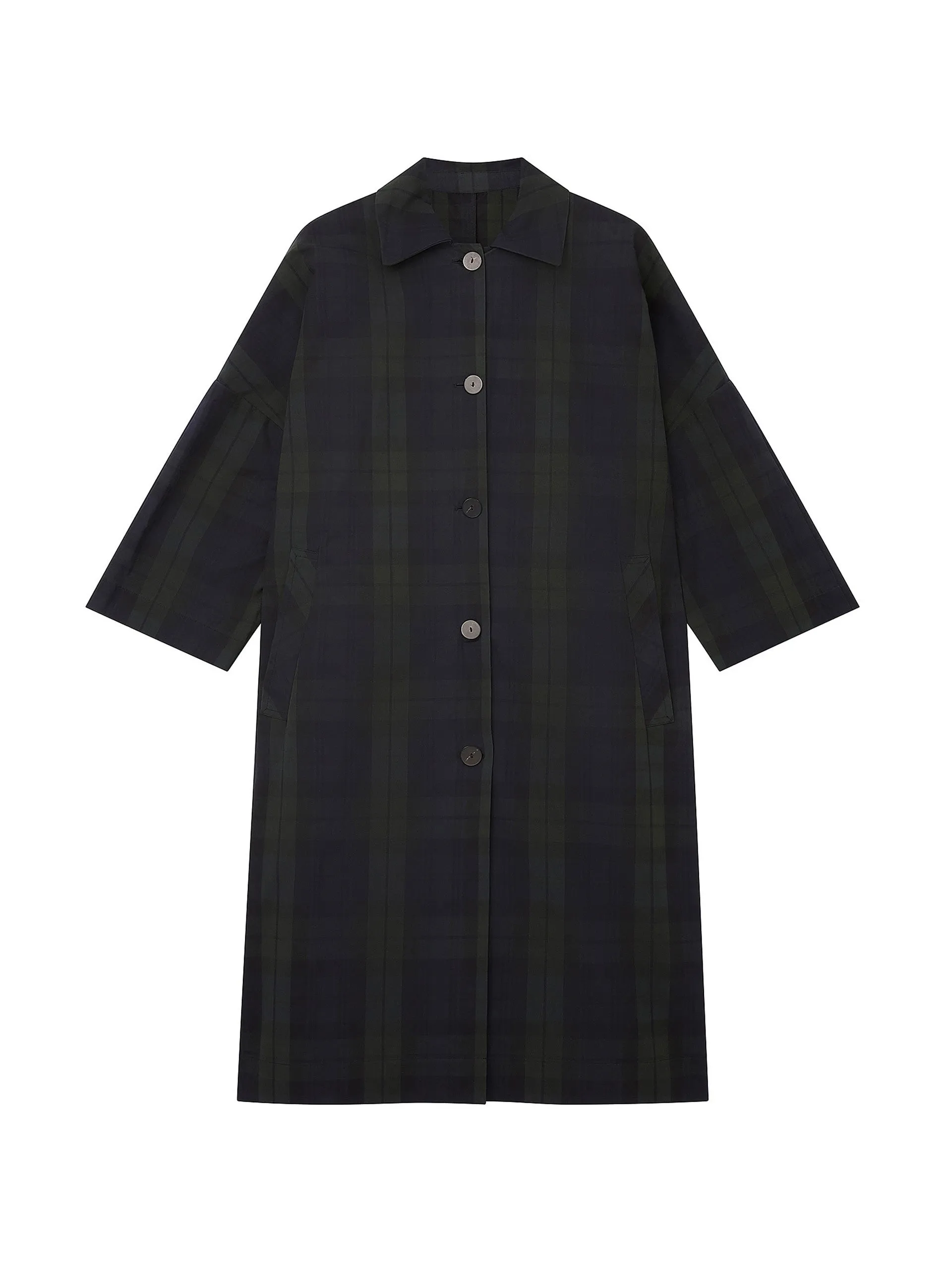 Oversized waxed all-weather coat