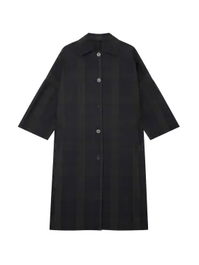 Oversized waxed all-weather coat