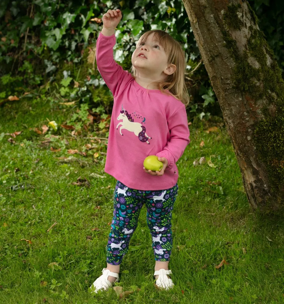 Piccalilly Long Sleeve Top -  Unicorn Applique