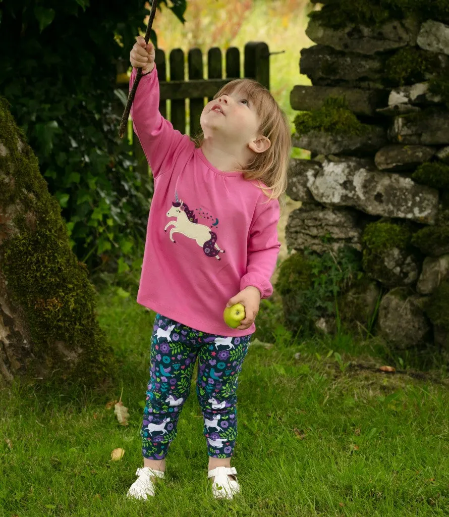 Piccalilly Long Sleeve Top -  Unicorn Applique