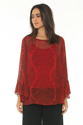 Pre-Order 7/8 Sleeve Tunic Baru Red