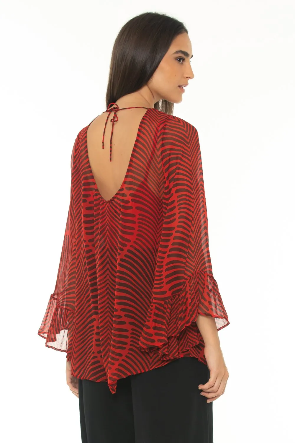 Pre-Order 7/8 Sleeve Tunic Baru Red