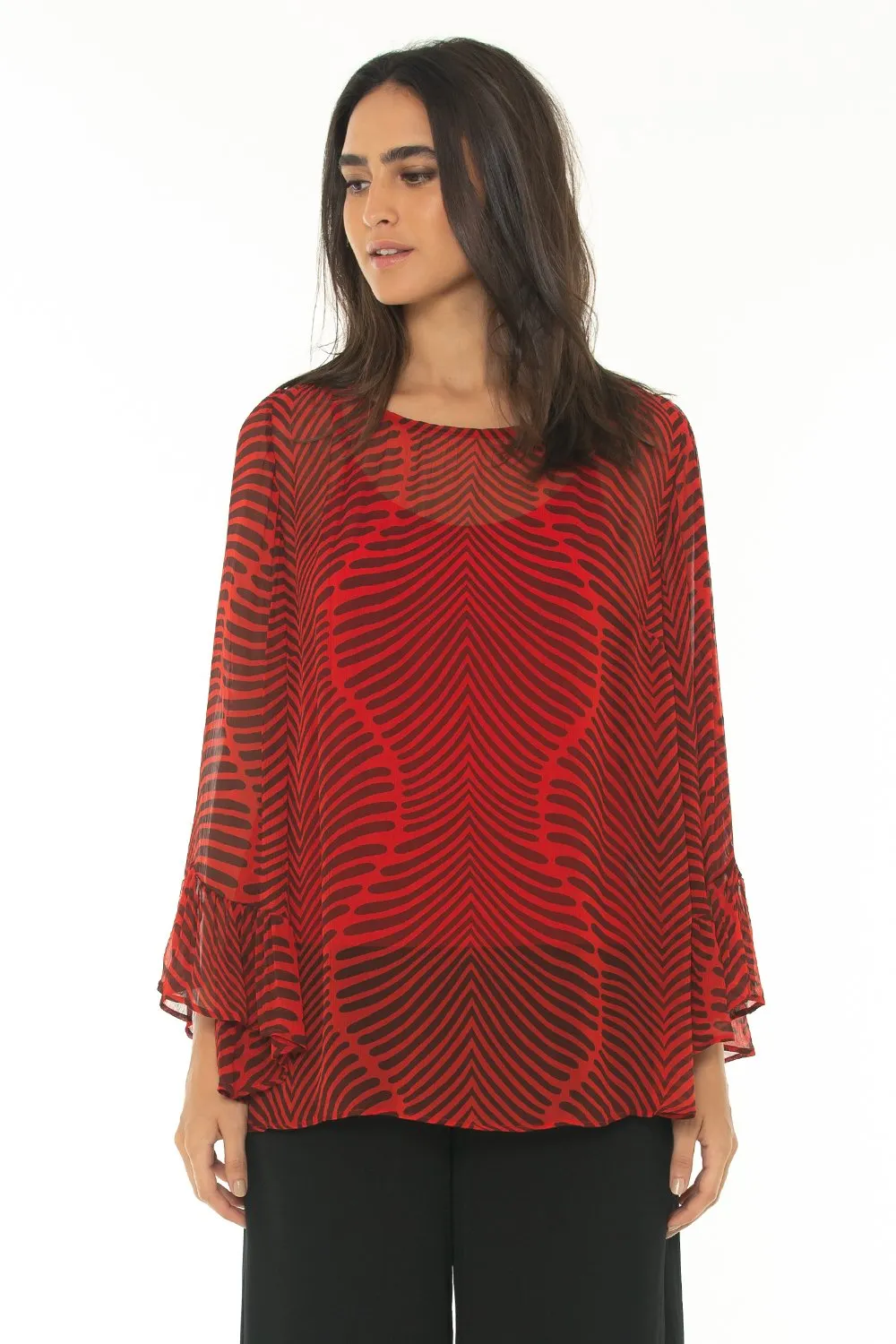 Pre-Order 7/8 Sleeve Tunic Baru Red