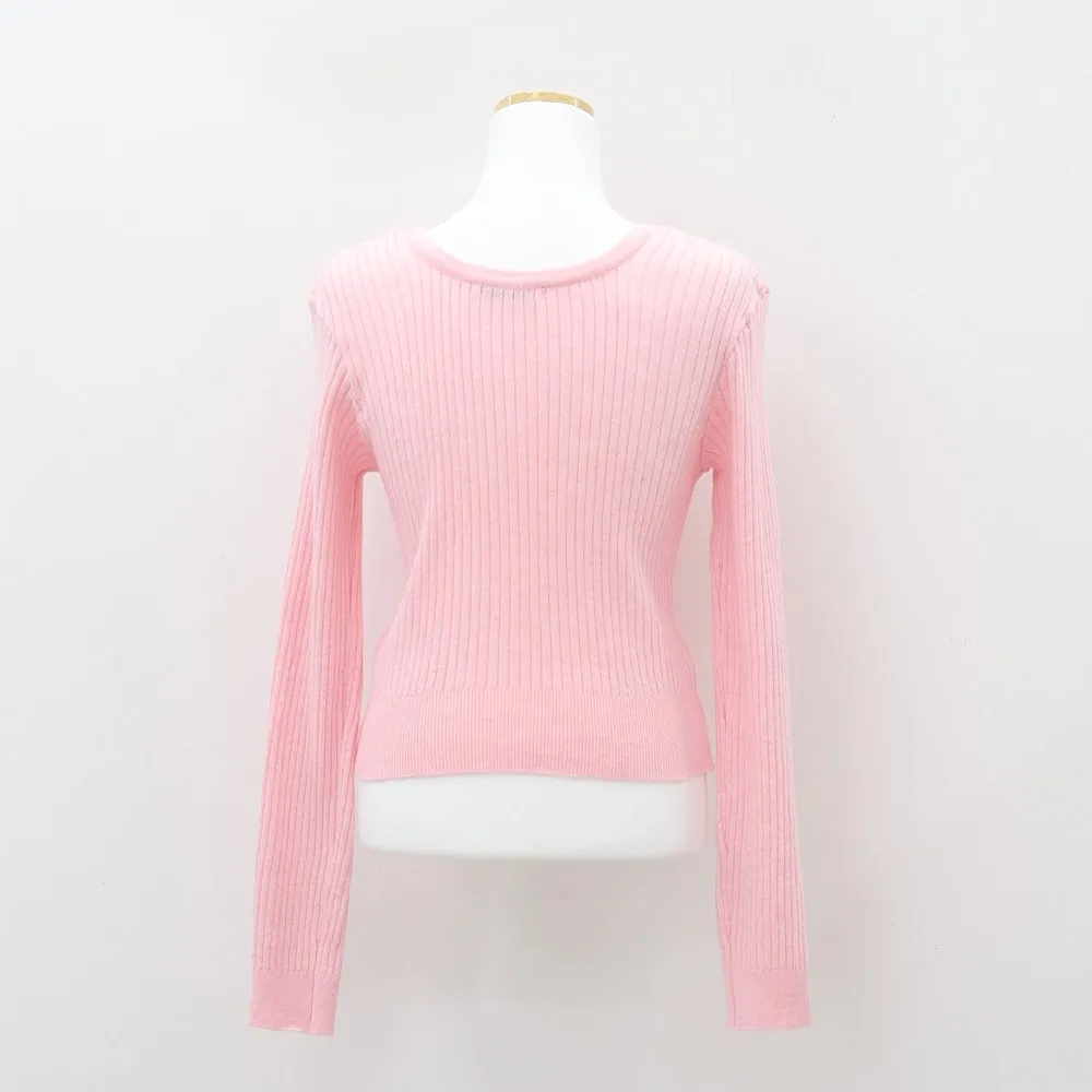 Ribbed Cropped Knit Top CM17